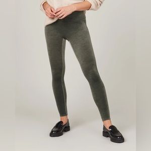 Spanx Velvet Leggings (Dark Palm)